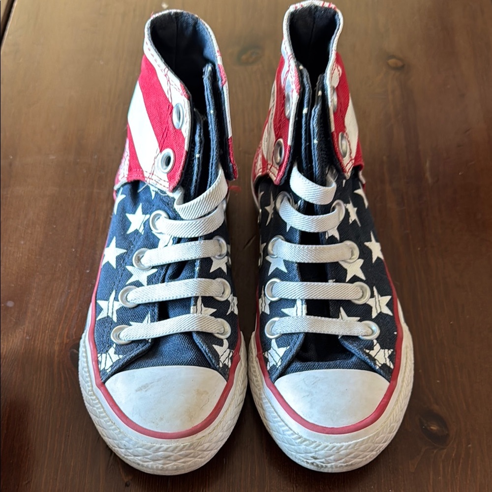 Converse Red and White Classic Sneakers Canvas High-Top